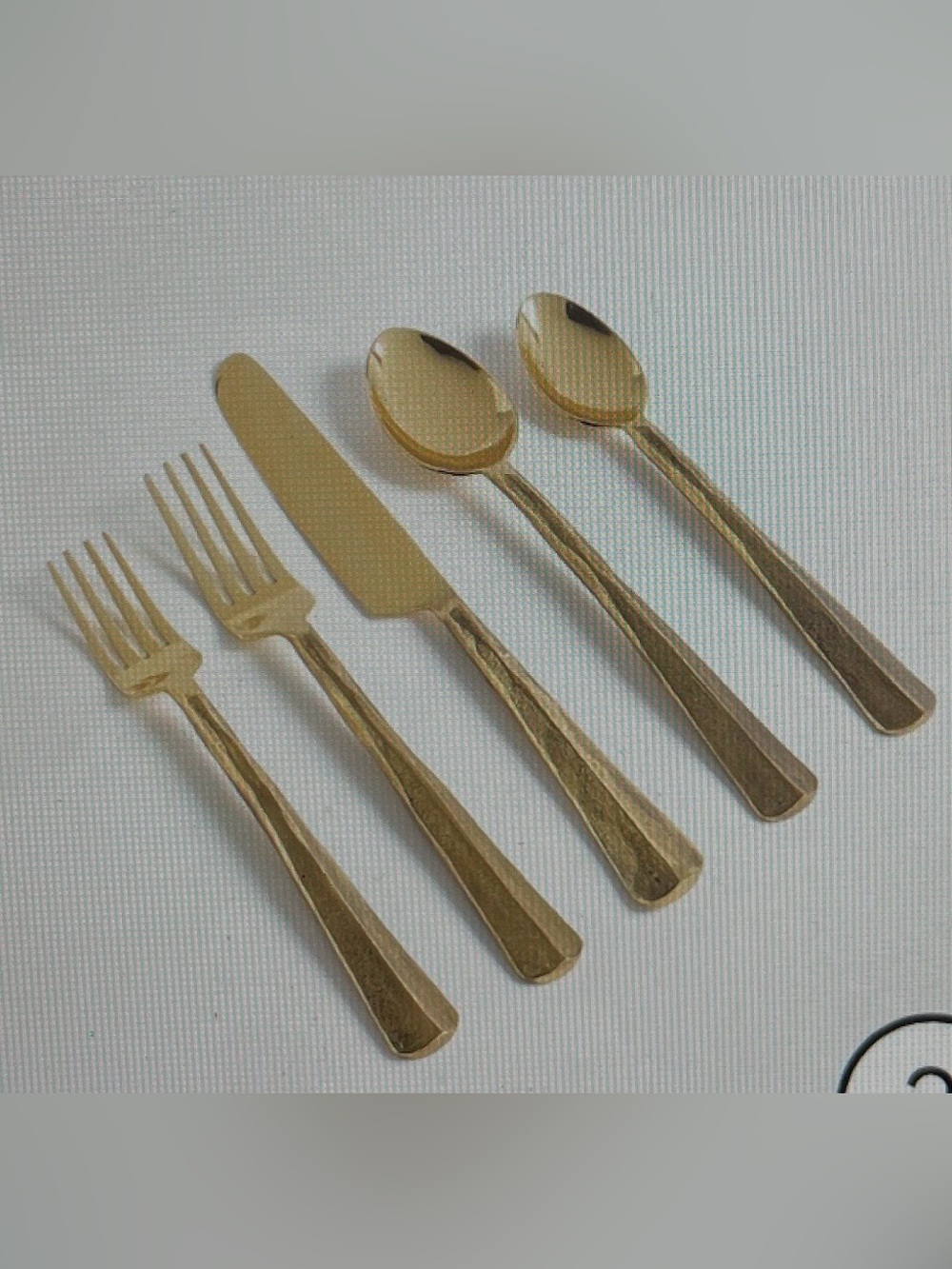 Pottery Barn Ridge Flatware Set (4 unopened sets in gold)